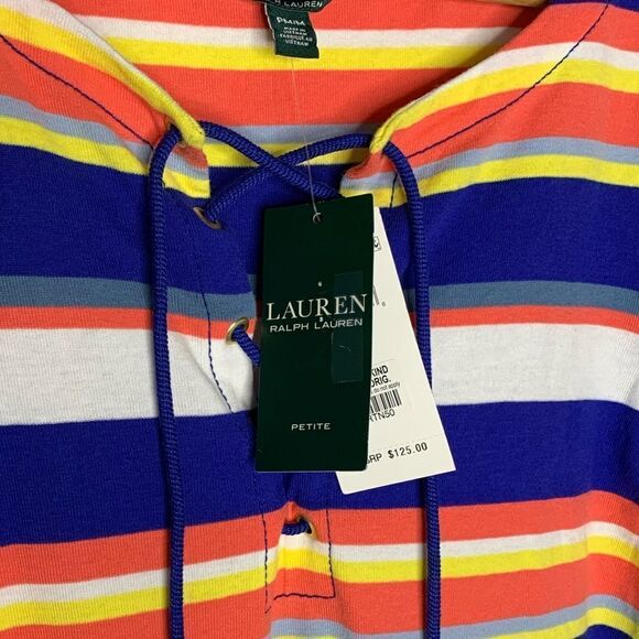 NWT J.Crew lace up maxi dress. Medium - Picture 3 of 4